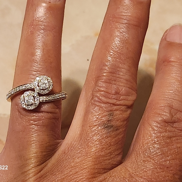 10k 2 Tone 1.2 Ct Diamond Ring Fixed And Polished For Liz - Picture 11 of 12